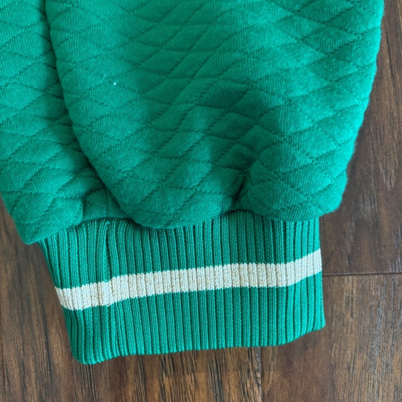 Green sweats with cheetah print pockets - Picture 3 of 5